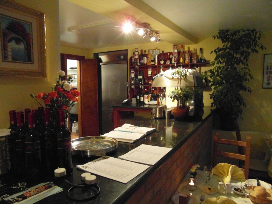 Bar and dining area